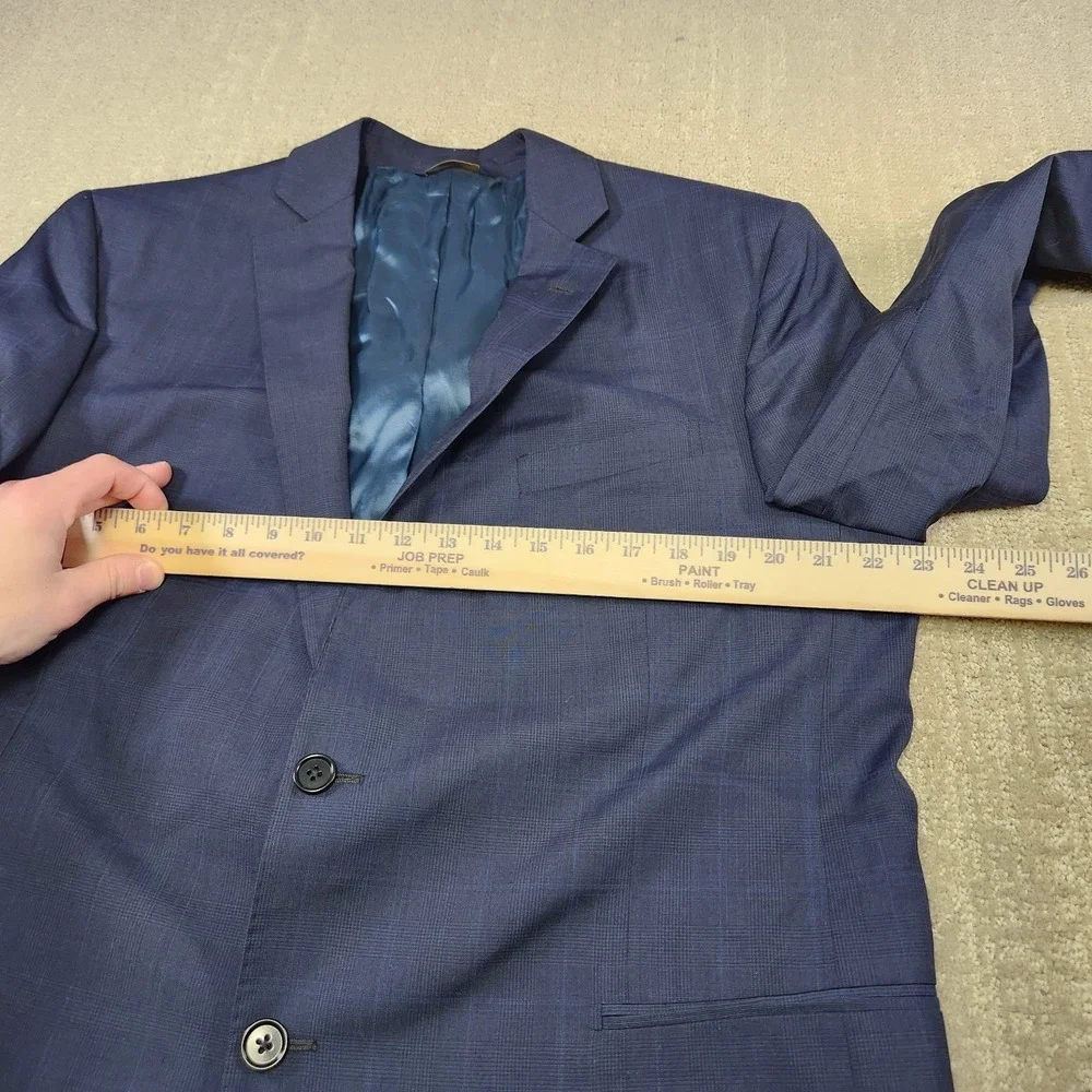 Brooks‎ Brothers Blazer Men 44R Blue Plaid Tollegno Wool Regent Fit *READ